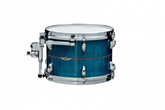 TAMA STAR Maple Rack Tom 10" x 7" - Ocean Blue Curly Maple/Chrom HW/mit Inlay (outside)