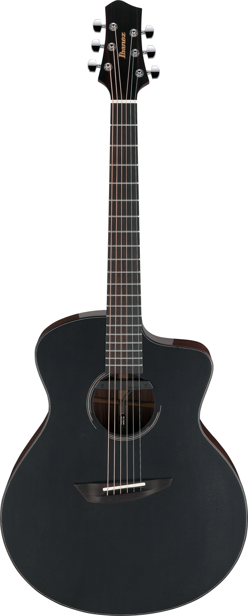 IBANEZ Jon Gomm Signature Acoustic Guitar 6-String - Black Satin Top / Natural High Gloss Back and Sides + Case
