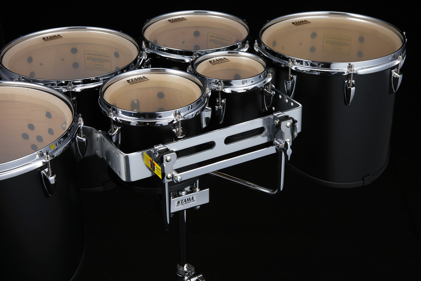 TAMA Fieldstar Rudiment Marching Tenor Drum large sextet (Corps-Depth) 6" / 8" / 10" / 12" / 13" / 14" - Molten Dark Raspberry Fade/Chrome HW
