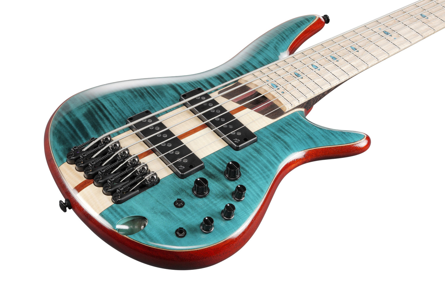 IBANEZ Premium SR Electric Bass 6-String - Caribbean Green Low Gloss + Gig Bag