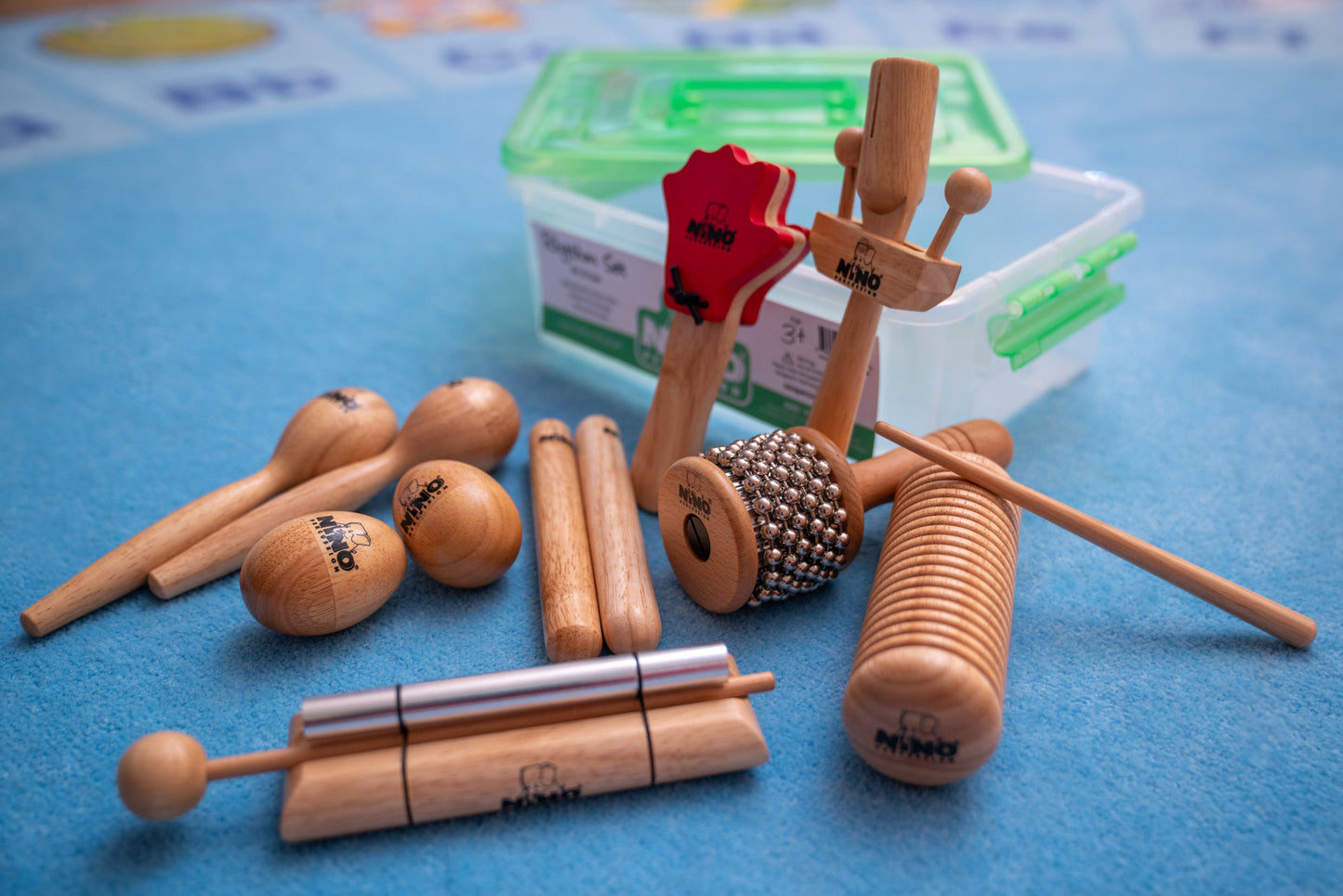 NINO Percussion Wooden Rhythm Box Set