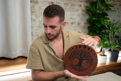 MEINL Sonic Energy 10" Rain Disk, Stream Sound, Moon Phases & Tree of Life Carving