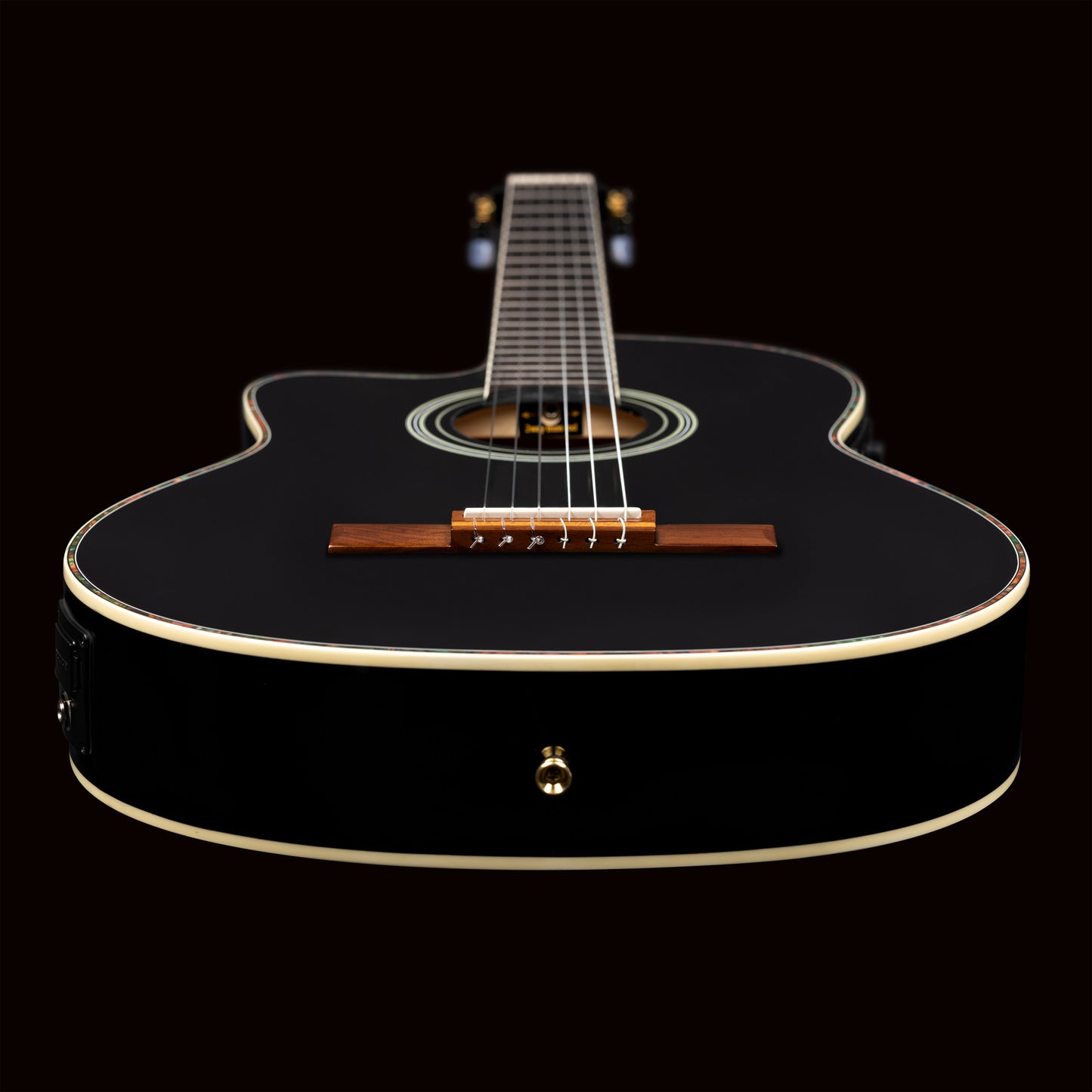 ORTEGA Family Series Pro 4/4 Konzertgitarre 6 String Lefty - Massive Fichte / Mahagoni Black + Bag