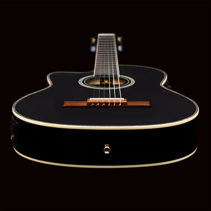 ORTEGA Family Series Pro 4/4 Konzertgitarre 6 String Lefty - Massive Fichte / Mahagoni Black + Bag