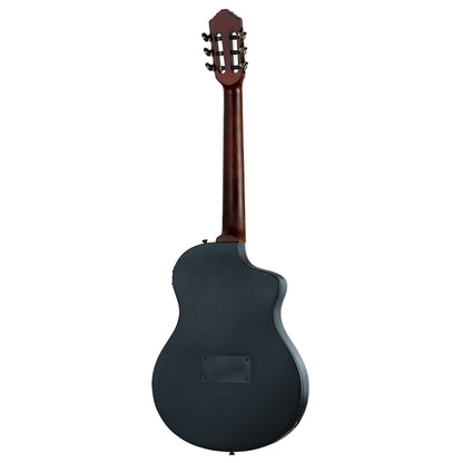 ORTEGA TourPlayer DeLuxe Nylon String Guitar 6-String Lefty - Spruce Black + Gig Bag