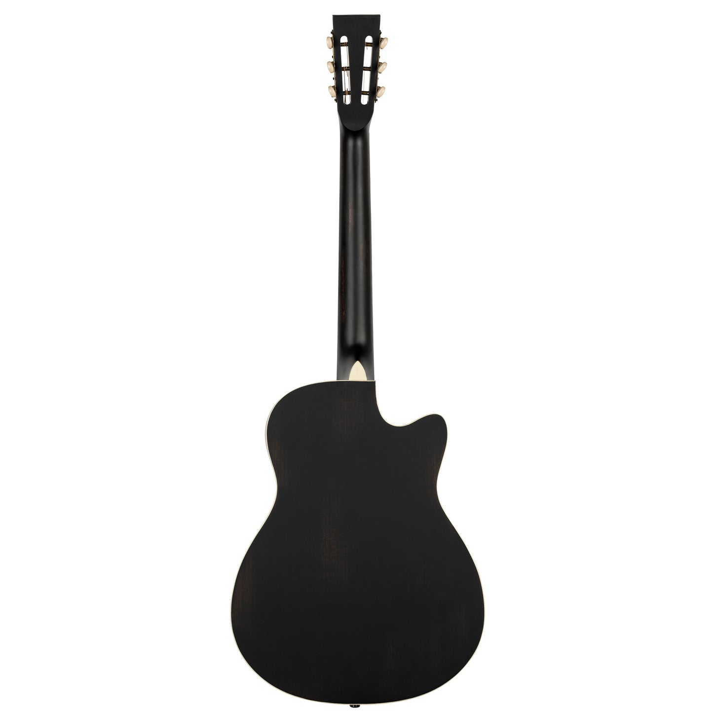 ORTEGA Americana Series Resonatorgitarre 6 String Lefty - Distressed Black / Antique Brass HW