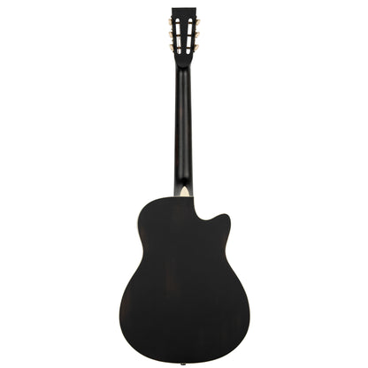 ORTEGA Americana Series Resonatorgitarre 6 String Lefty - Distressed Black / Antique Brass HW