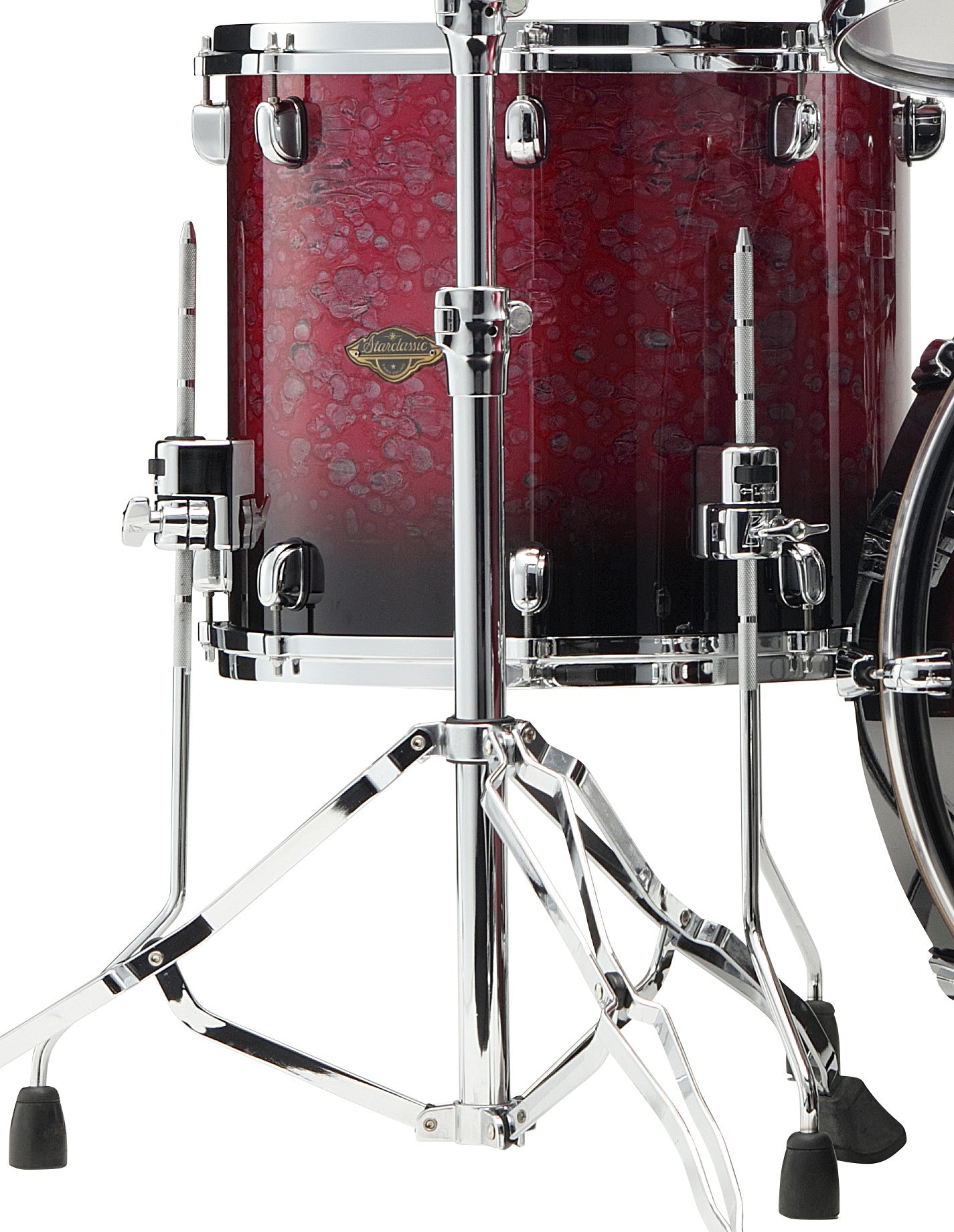 TAMA Starclassic Walnut/Birch Lacquer Floor Tom 14" x 12" - Molten Raspberry Fade/Chrom HW