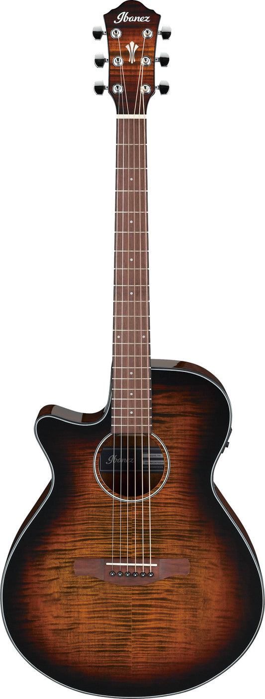 IBANEZ AEG Acoustic Guitar 6-String Lefty - Tiger Burst High Gloss