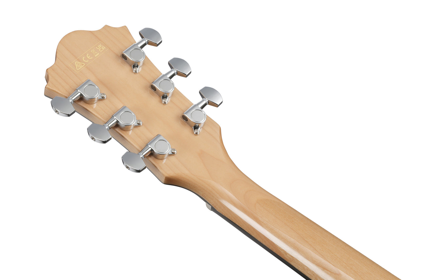 IBANEZ AE Akustikgitarre 6-String - Natural High Gloss Decke, Transparent Red High Gloss Zargen & Boden