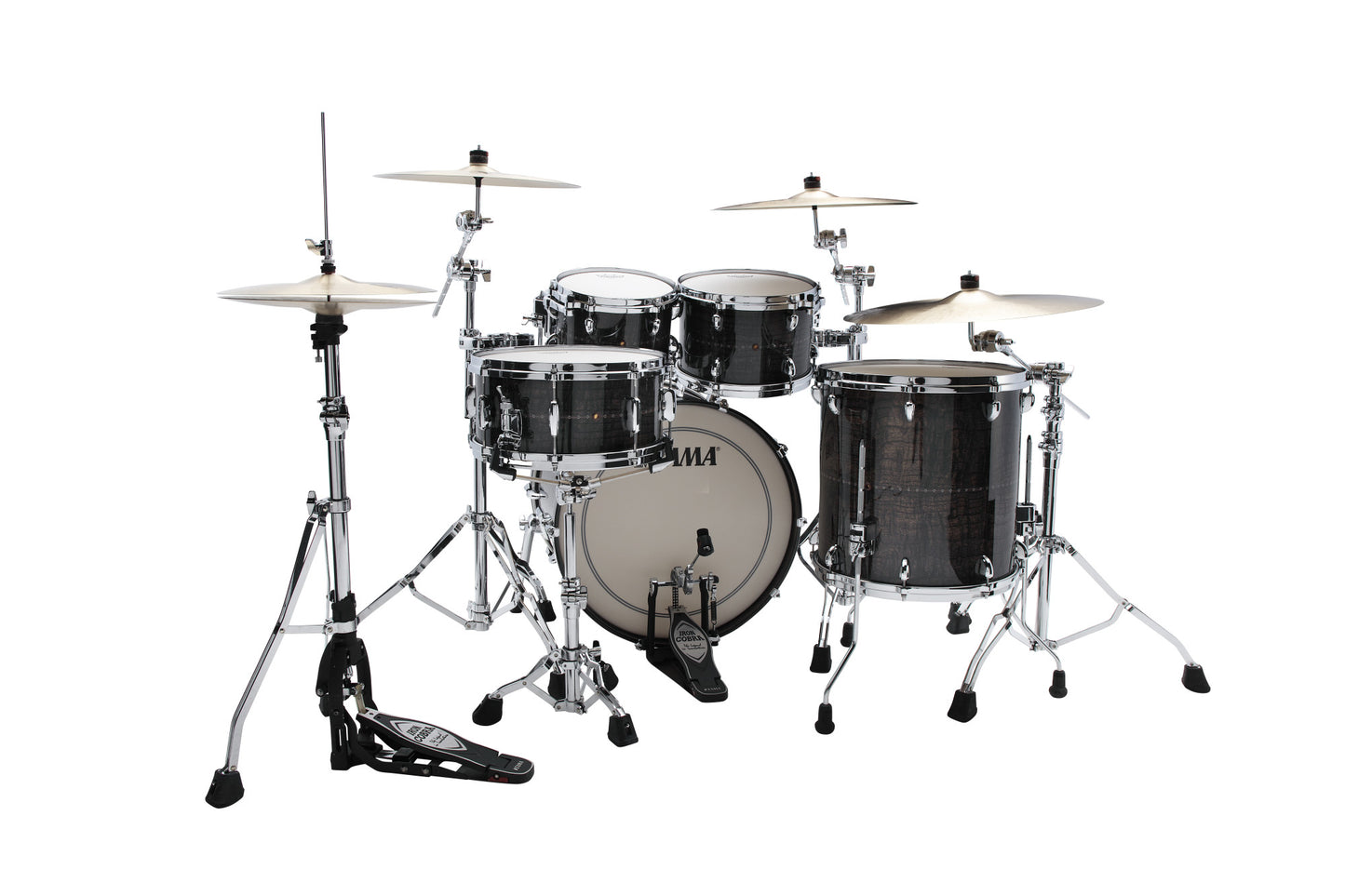 TAMA STAR Maple Shell Kit 4 pcs - Charcoal Brown Paraiso/Chrome HW