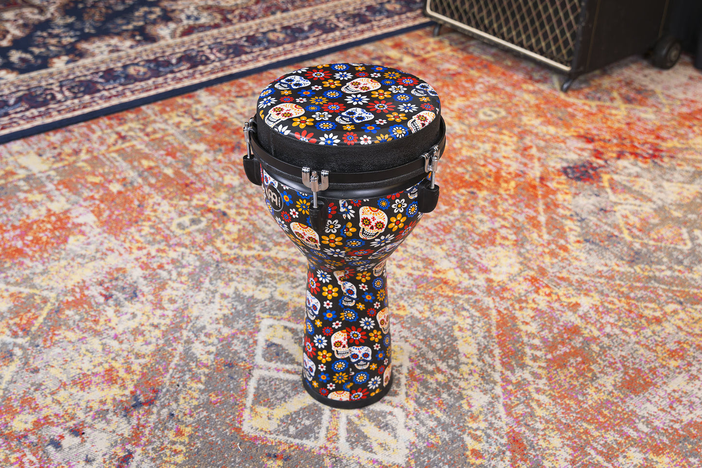 MEINL Percussion Jumbo Djembe Synthetic Head 10" - Day Of The Dead