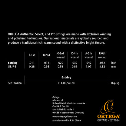ORTEGA Custom Made Strings Pro - Banjo 6 String