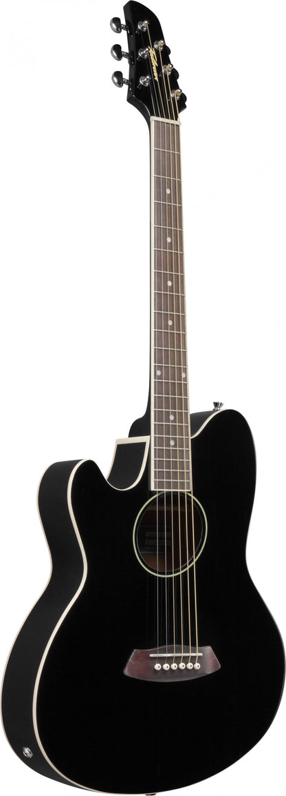 IBANEZ Talman Akustikgitarre Doppel Cutaway Preamp 6 String Lefty - black