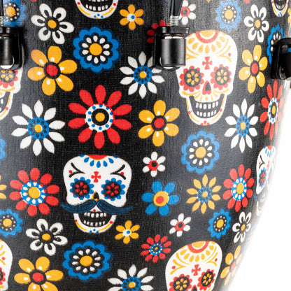 MEINL Percussion Alpine Series Synthetic Djembe - 10" Day of the Dead Finish