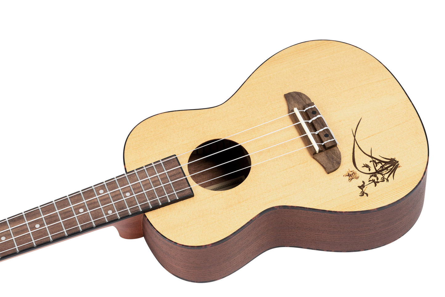 ORTEGA Bonfire Series Concert Ukulele 4 String Lefty - Spruce/Sapele Natural