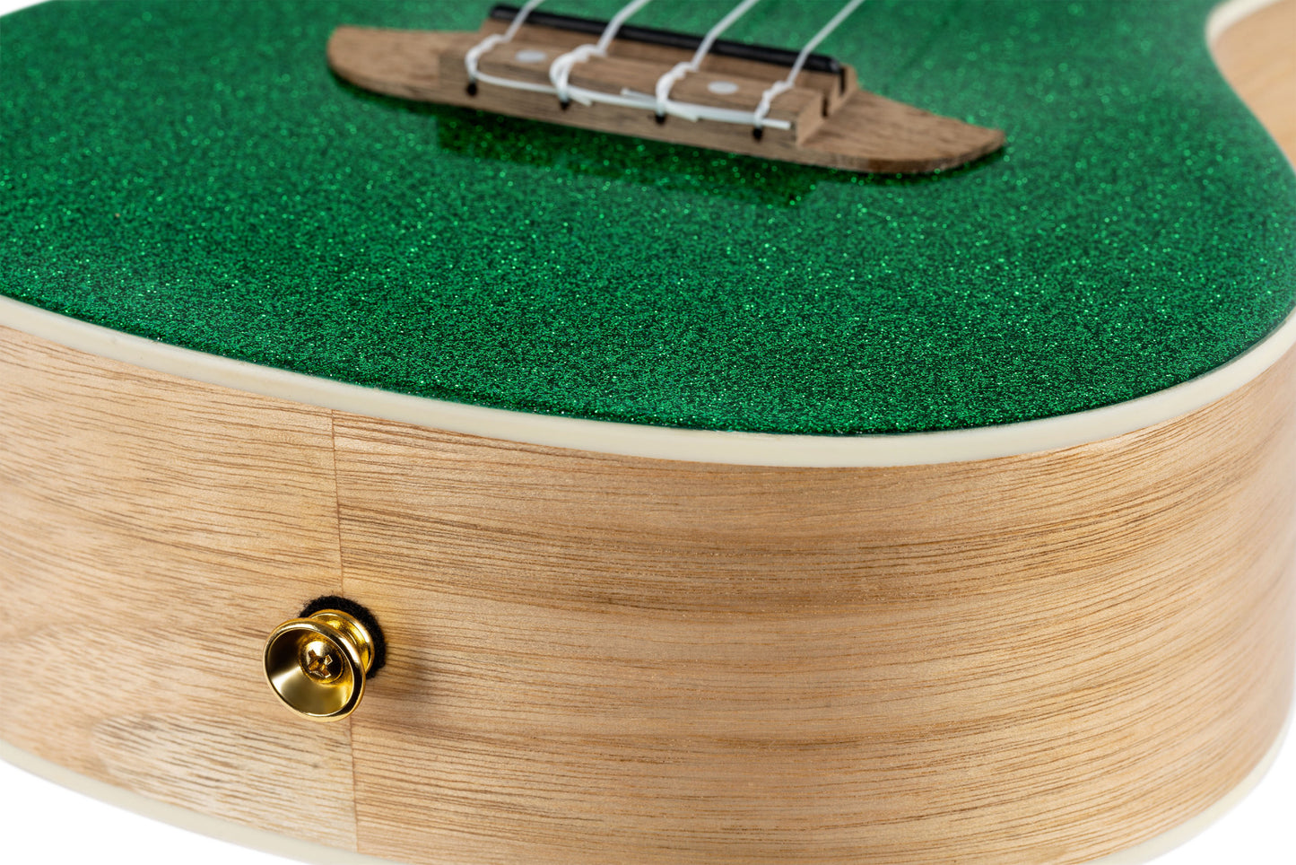 ORTEGA Element Serie Konzert Ukulele 4 String - Spruce / Catalpa Metallic Green + Bag