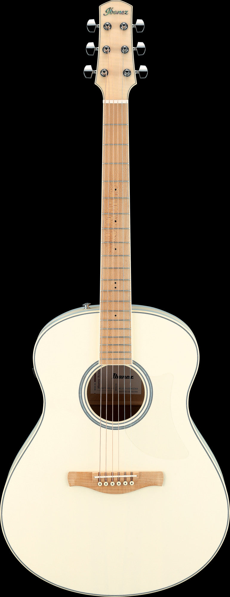 IBANEZ Advanced Acoustic AAM Acoustic Guitar 6-String - Transparent Antique White Ice Blue Open Pore