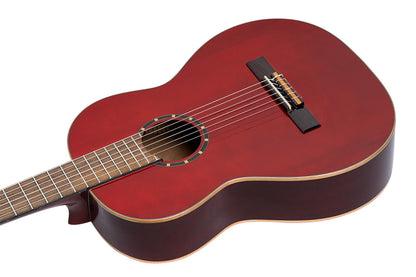 ORTEGA Family Series 4/4 Classical Guitar 6 String Lefty - Wine Red + Gigbag