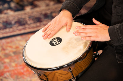 MEINL Percussion Floatune Series Djembe 12" - Zebra Finished Ash Matte