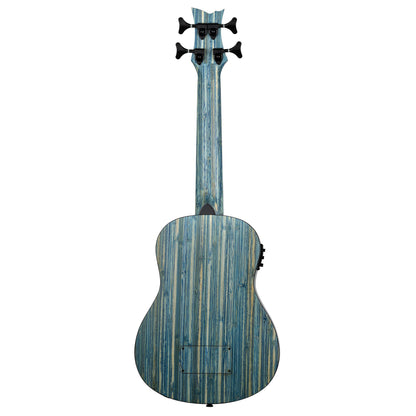 ORTEGA Bamboo Serie Short Scale Uke Bass 4 String - Solid Bamboo Stonewashed + Bag