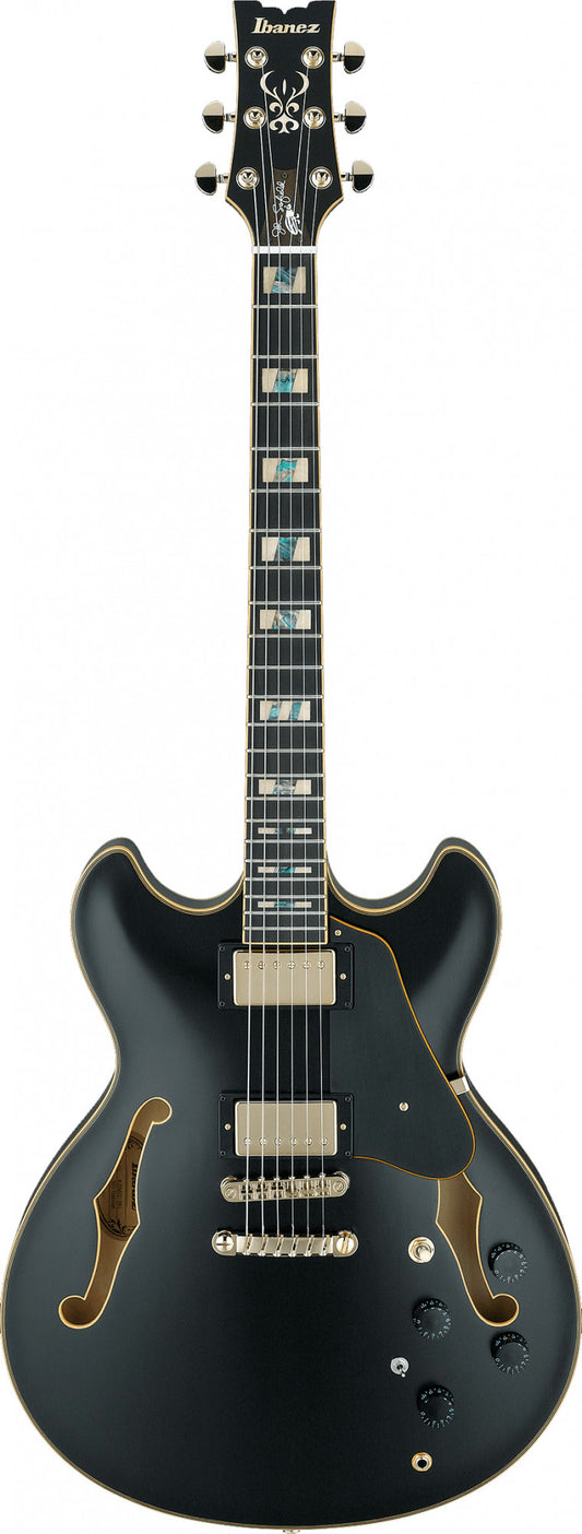 IBANEZ John Scofield Signature Hollowbody Gitarre 6-String - Black Low Gloss + Koffer MS100C