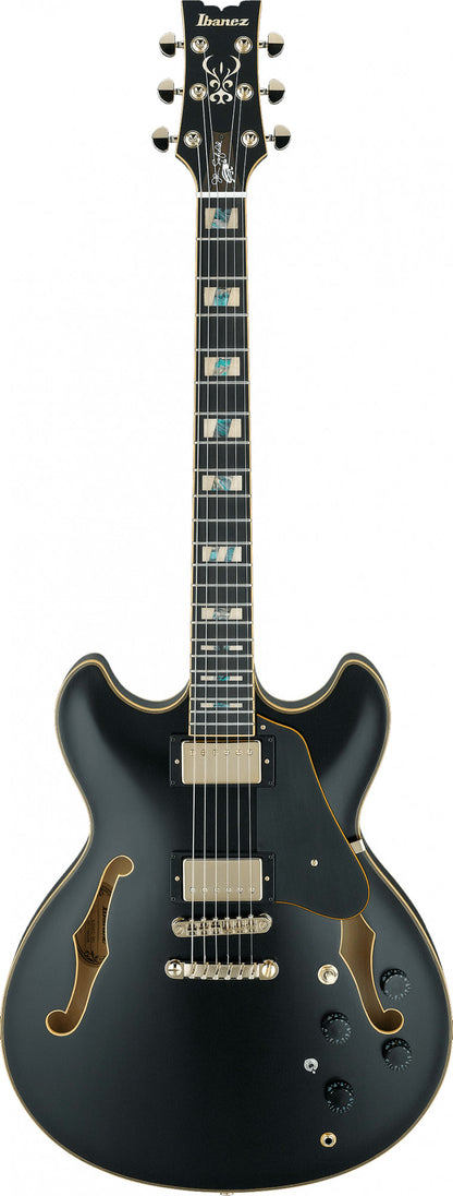 IBANEZ John Scofield Signature Hollowbody Gitarre 6-String - Black Low Gloss + Koffer MS100C