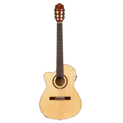 ORTEGA Performer Series 4/4 Thinline Konzertgitarre 6-String Lefty - Natural + Gigbag