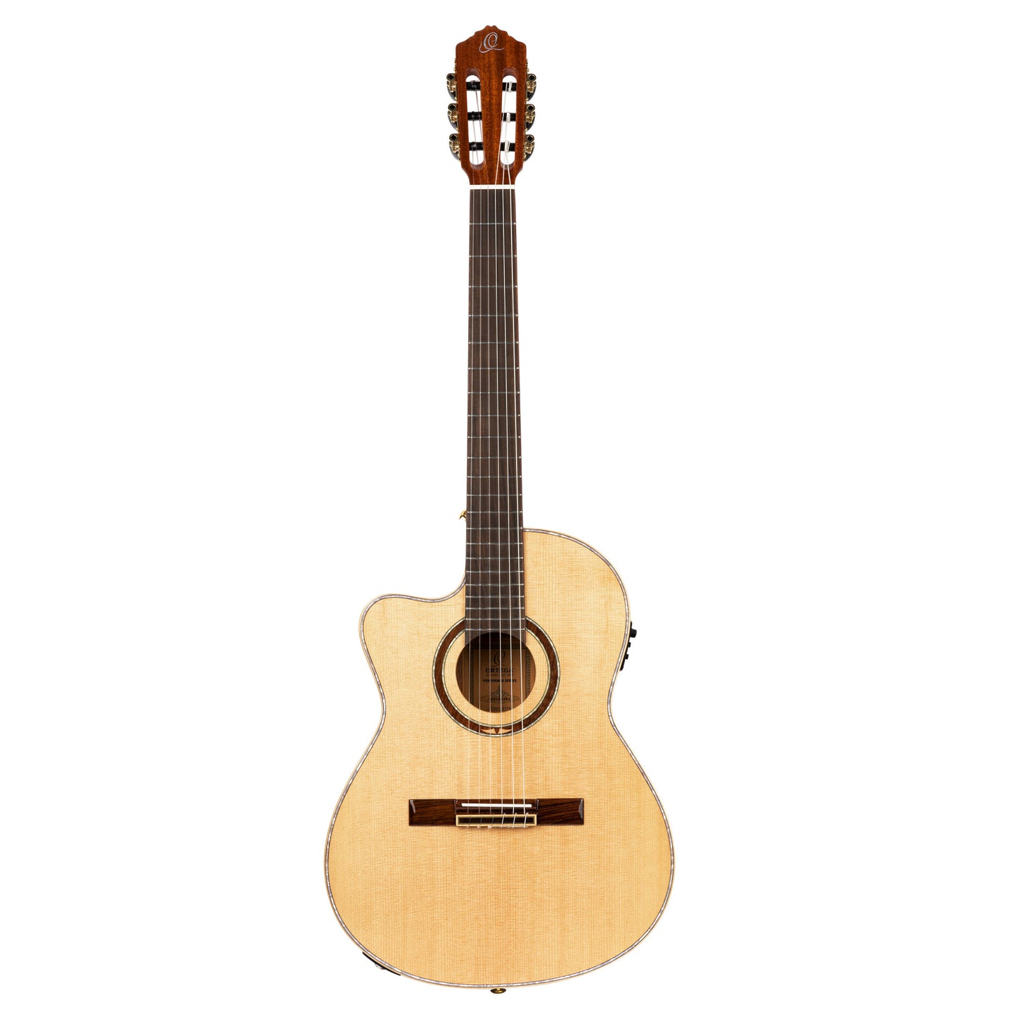 ORTEGA Performer Series 4/4 Thinline Konzertgitarre 6-String Lefty - Natural + Gigbag