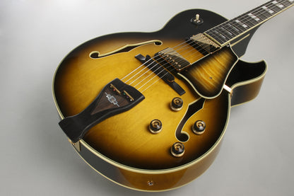 IBANEZ George Benson Signature Hollow Body Guitar 6-String - Vintage Yellow Sunburst + Case MF100C