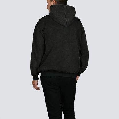 MEINL Cymbals Oversized Hoodie Vintage Logo Denim Gray - Größe XXXL