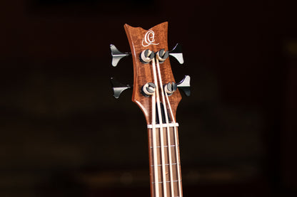 ORTEGA Lizard Serie Short Scale Uke Bass 4 String - Acacia Natural + Bag