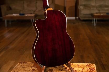 ORTEGA Performer Series 4/4 Thinline Konzertgitarre 6-String - Stained Red + Gigbag