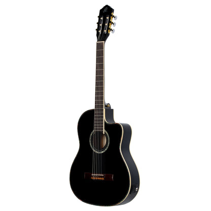ORTEGA Family Series Pro 4/4 Konzertgitarre 6 String - Massive Fichte / Mahagoni Black + Bag