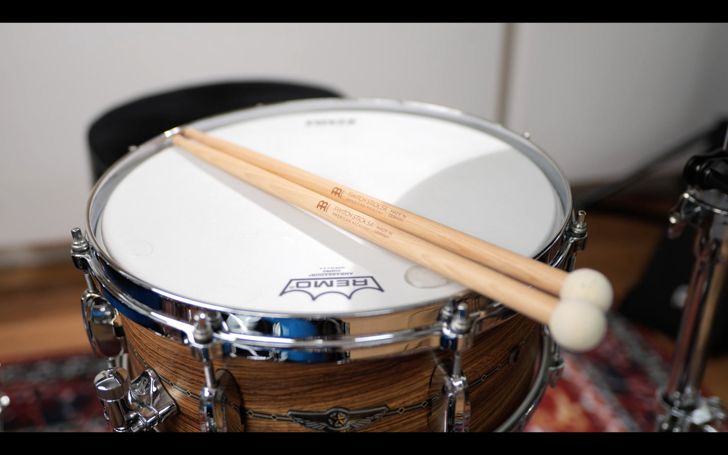 MEINL Stick & Brush Switch Stick 5A Hybrid Wood Tip Drumstick - Mallet Combo