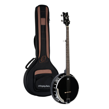 ORTEGA Raven Series Banjo 5 String - Mahogany Black + Bag