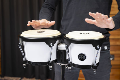 MEINL Percussion Journey Series Bongo 6 1/2" Macho & 7 1/2" Hembra - Bright White