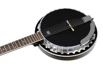ORTEGA Raven Serie Banjo 6 String - Mahogany Black + Bag