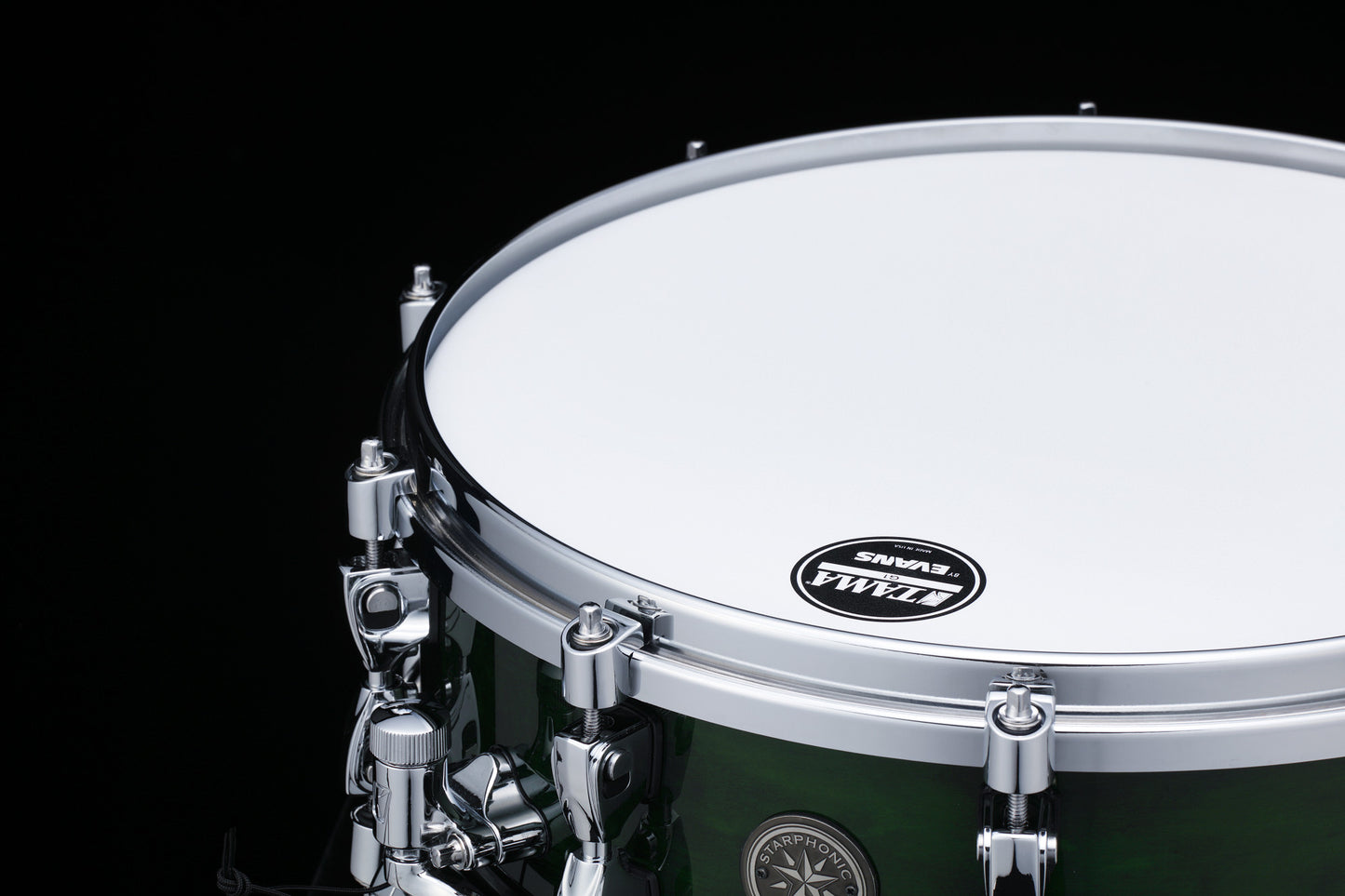 TAMA STARPHONIC Maple Snaredrum 14" x 5" - Emerald Figured Maple/Chrom HW