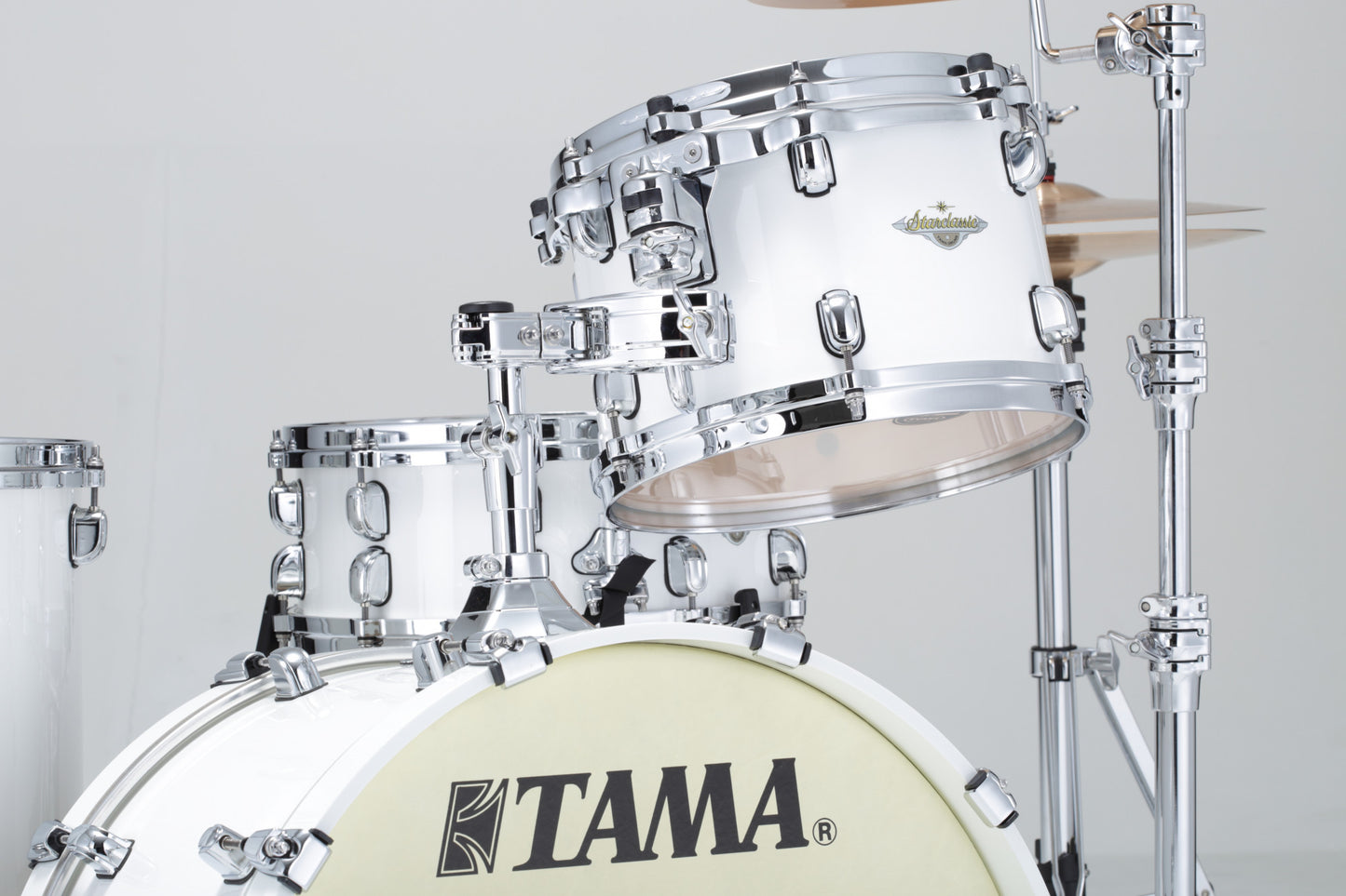TAMA Starclassic Maple Lacquer Rack Tom 10" x 8" - Piano White/Chrom HW