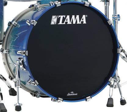 TAMA Starclassic Walnut/Birch Lacquer Bass Drum 22" x 16" - Molten Blue Ice Fade/Chrome HW/with Mount
