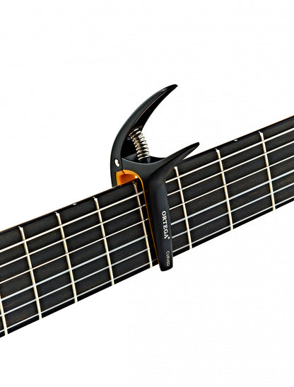 ORTEGA Curved/Flat Guitar Capo - Black/Orange