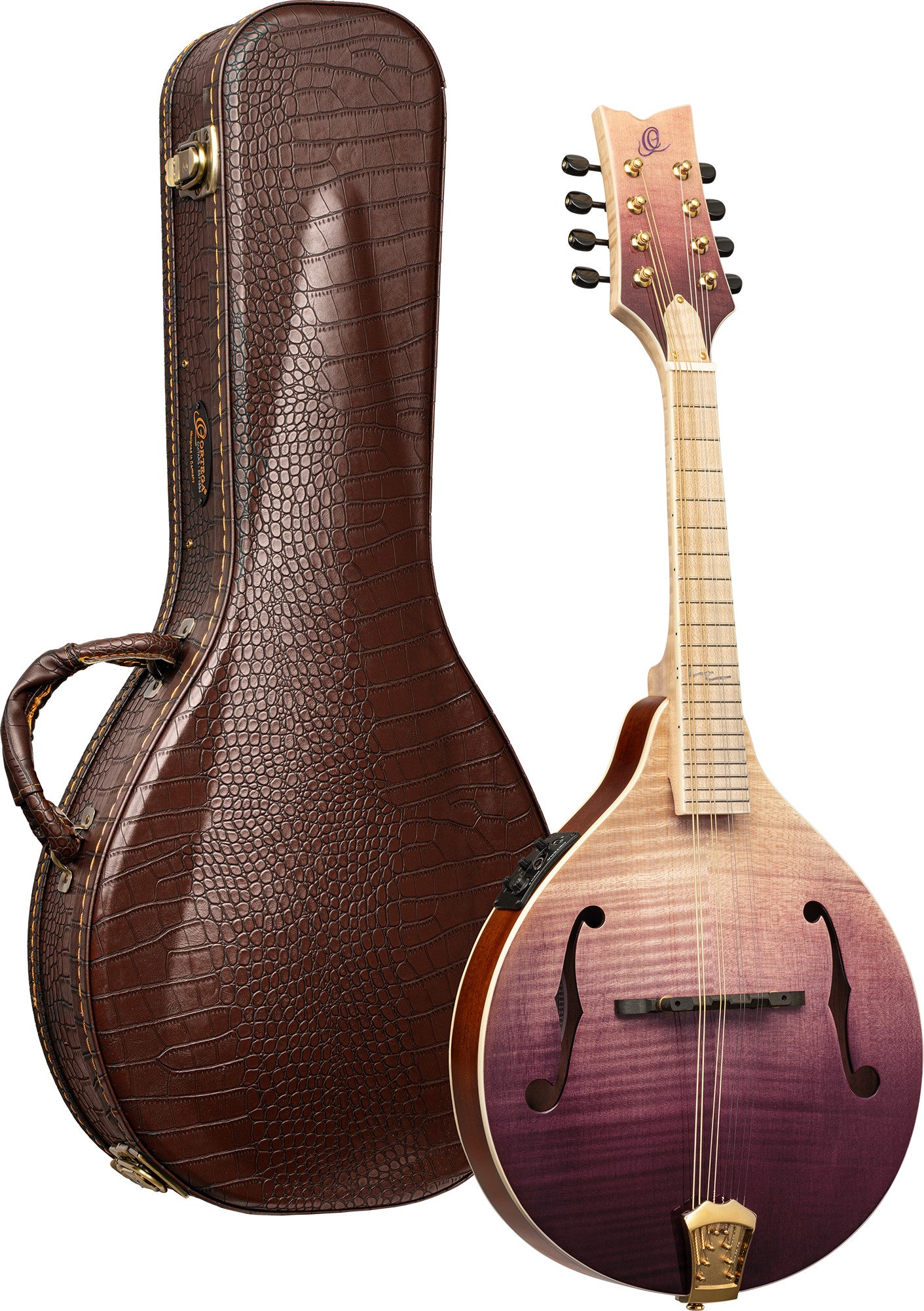 ORTEGA Americana Series A-Style Mandoline + Croco Leder Koffer