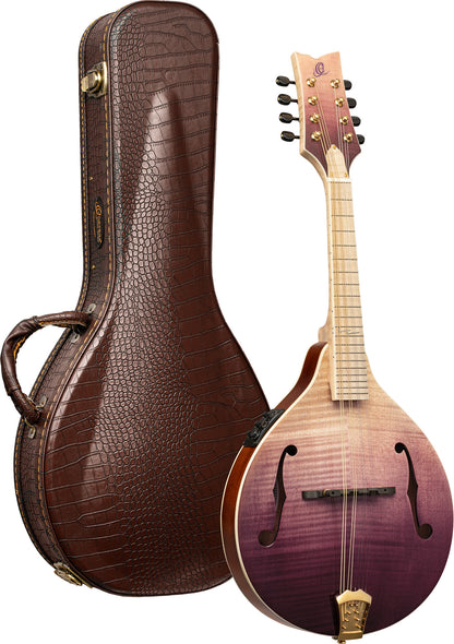 ORTEGA Americana Series A-Style Mandoline + Croco Leder Koffer