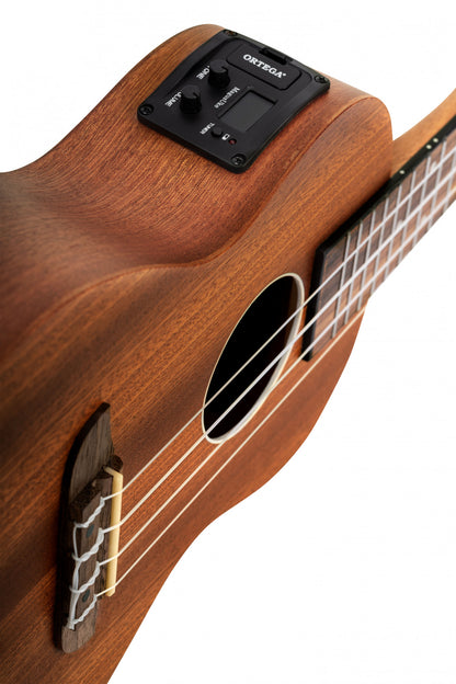 ORTEGA Timber Serie Concert Preamp Ukulele 4 String - Sapele Natural + Bag