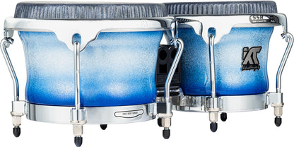 MEINL Percussion Artist Series Bongo William "Kachiro" Thompson, REMO® Black Calfskin Skyndeep Heads - 7" & 8 1/2" Electric Sky