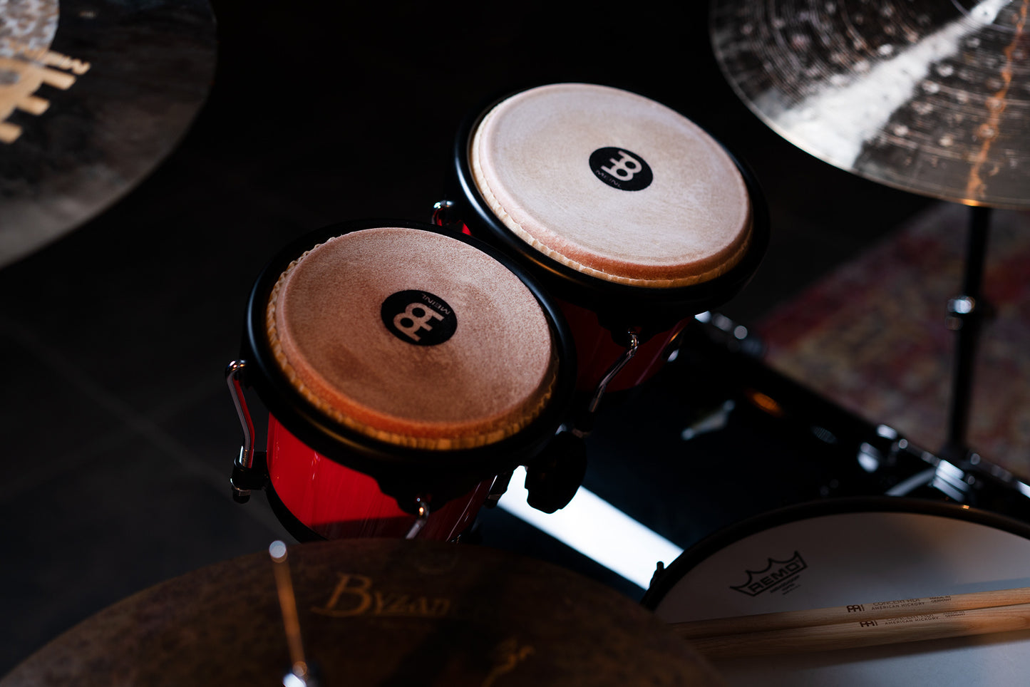 MEINL Percussion Journey Series Bongo 6 1/2" Macho & 7 1/2" Hembra - Red