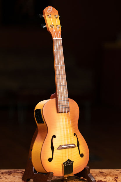 ORTEGA Custom Built Series Concert Ukulele 4 String - Honey Sunburst + Bag