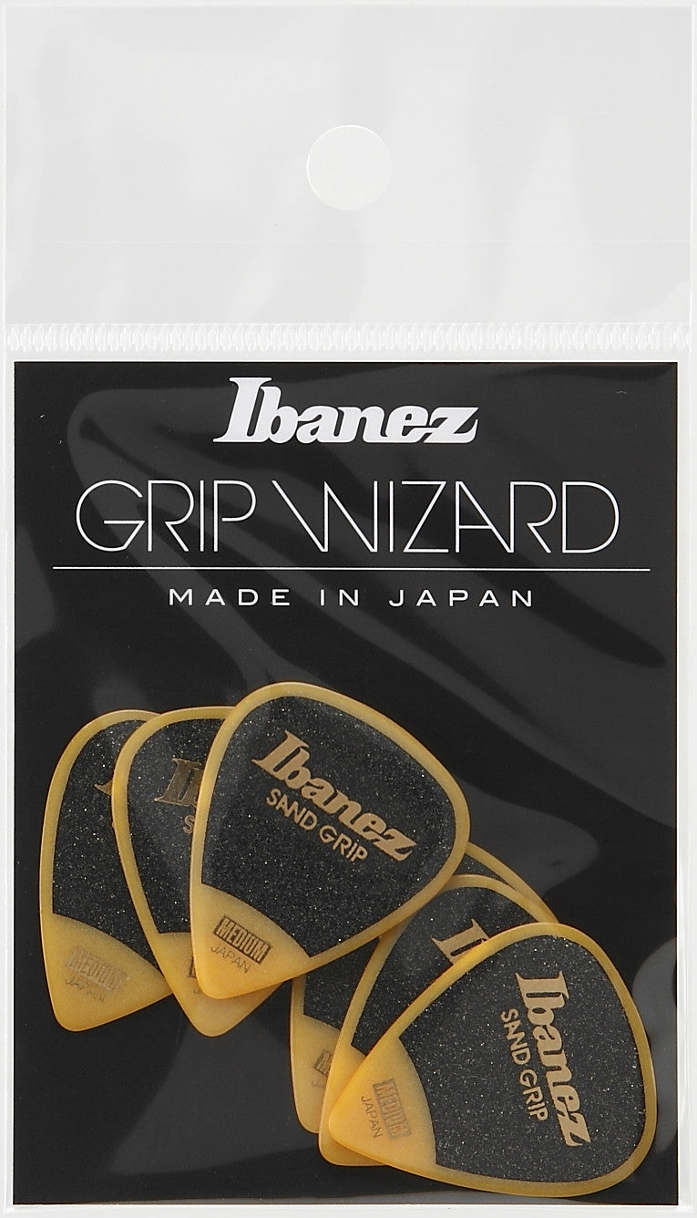 IBANEZ Grip Wizard Series Sand Grip Flat Pick - 6er Pack