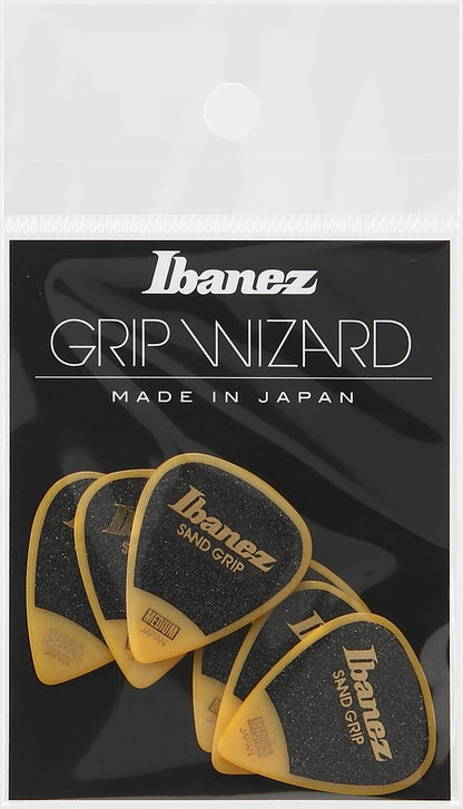 IBANEZ Grip Wizard Series Sand Grip Flat Pick - 6er Pack